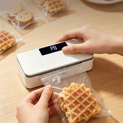 Transform Your Food Storage with the Rechargeable LED Mini Bag Sealer & Cutter - Perfect for Home, Restaurants & Dorms!