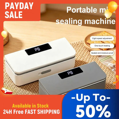 Transform Your Food Storage with the Rechargeable LED Mini Bag Sealer & Cutter - Perfect for Home, Restaurants & Dorms!